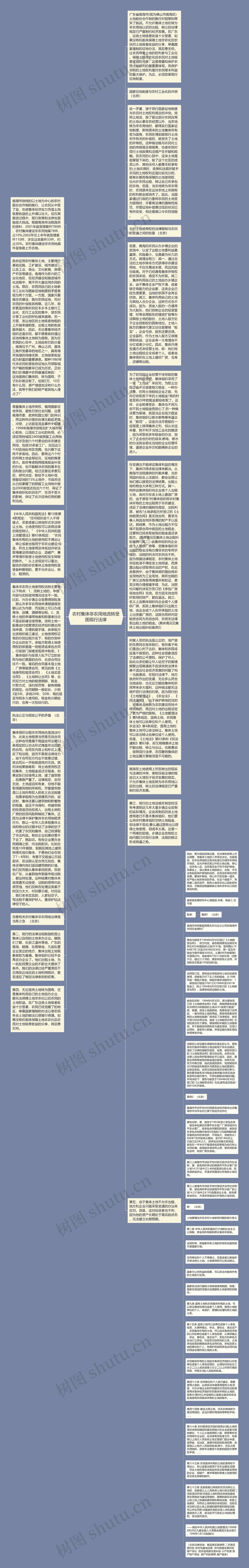 农村集体非农用地流转受困现行法律