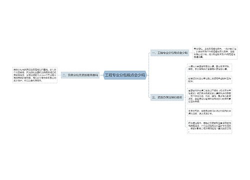 工程专业分包税点会少吗