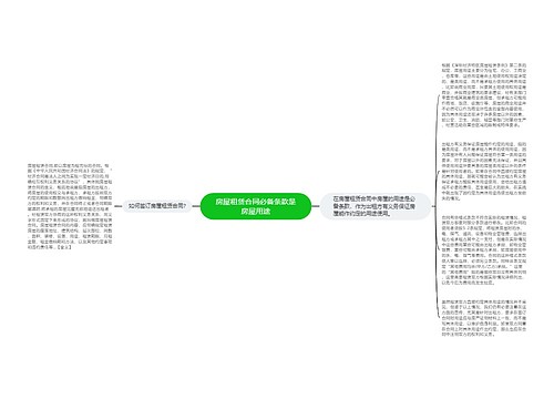 房屋租赁合同必备条款是房屋用途