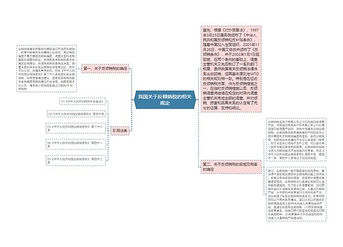 我国关于反倾销税的相关规定