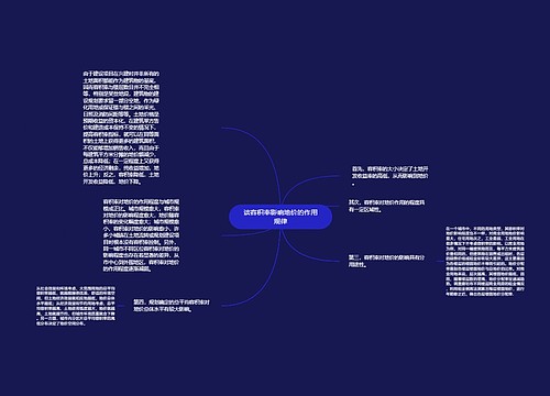 谈容积率影响地价的作用规律