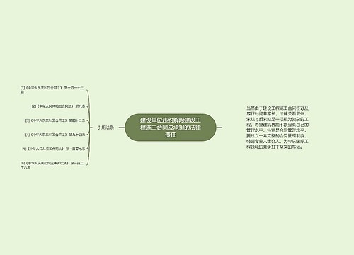 建设单位违约解除建设工程施工合同应承担的法律责任