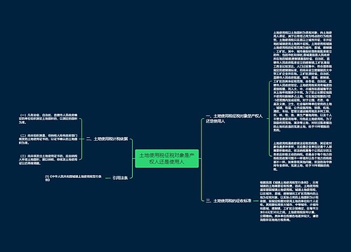土地使用税征税对象是产权人还是使用人