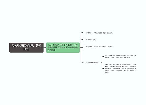 税务登记证的使用、管理须知