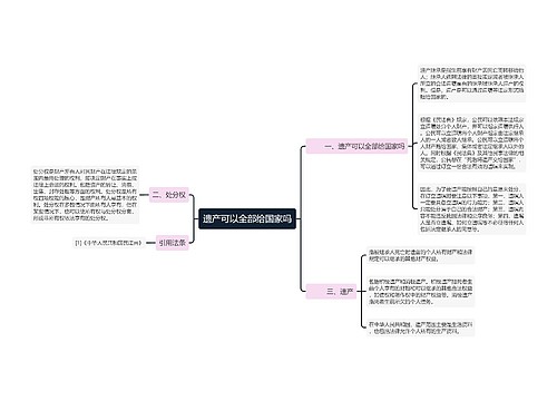 遗产可以全部给国家吗