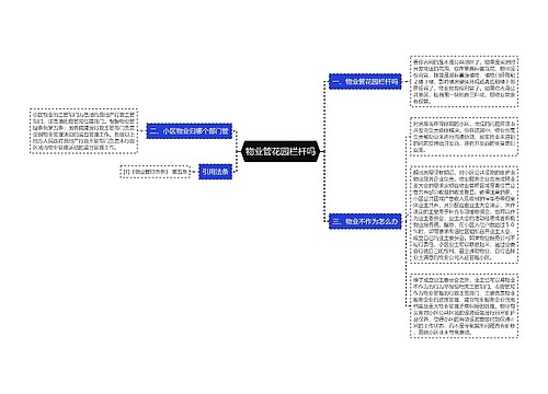 物业管花园栏杆吗