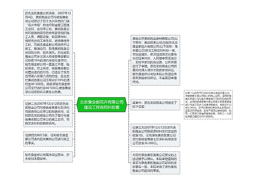 北京豫金都花卉有限公司建设工程合同纠纷案