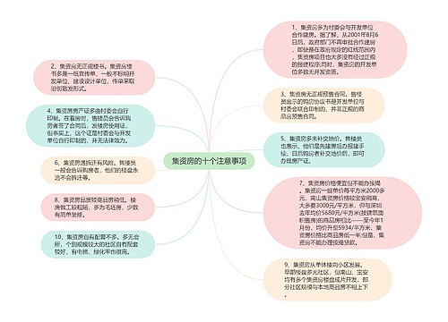 集资房的十个注意事项