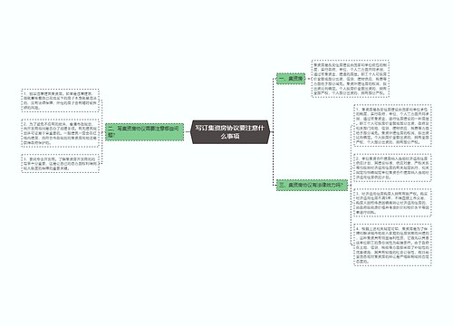 写订集资房协议要注意什么事项