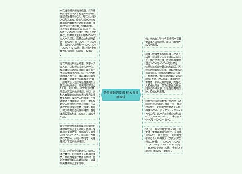 劳务报酬巧取得 税收负担能减轻