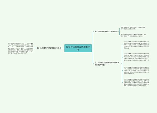 阳台护栏是物业负责维修吗