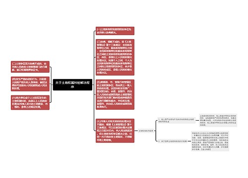 关于土地权属纠纷解决程序