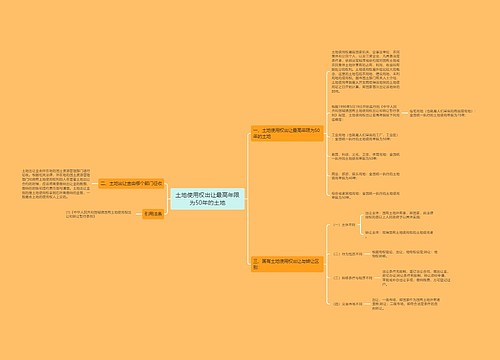 土地使用权出让最高年限为50年的土地