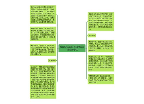 家装现实主题: 新自然主义 质感新中性