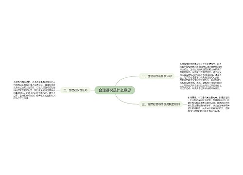 合理避税是什么意思