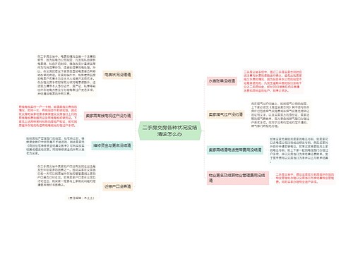 二手房交房各种状况没结清该怎么办