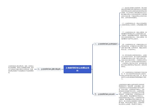 土地使用权转让的限定条件