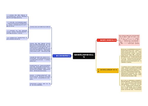 临时使用土地申请书怎么写