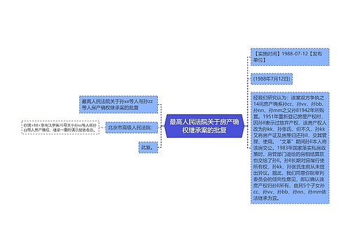 最高人民法院关于房产确权继承案的批复