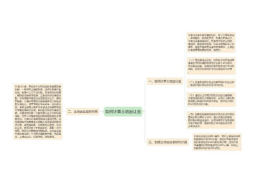 如何计算土地出让金