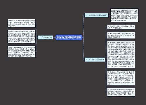 居住证办理材料都有哪些