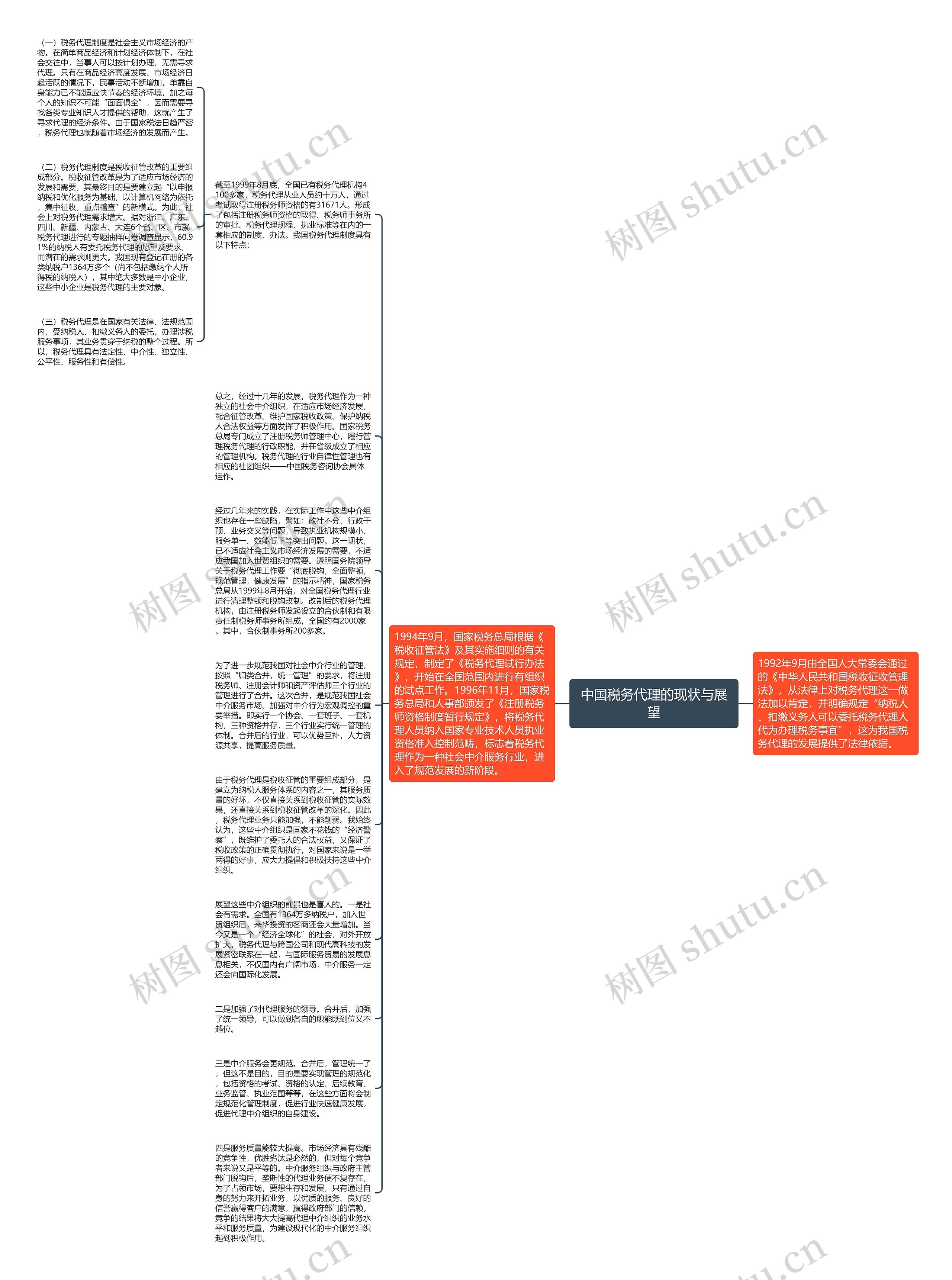 中国税务代理的现状与展望思维导图
