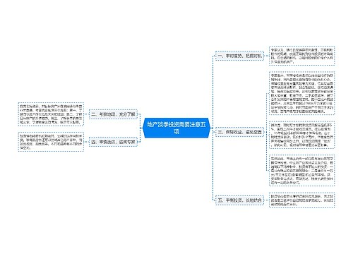 地产淡季投资需要注意五项