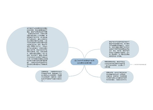 签订合作开发房地产合同应注意的法律问题