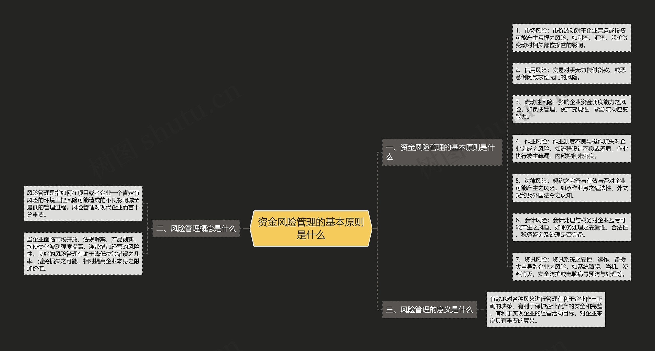 资金风险管理的基本原则是什么思维导图