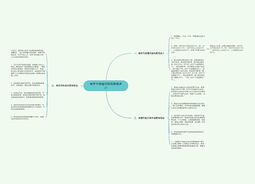 南京市房屋买卖税费是多少