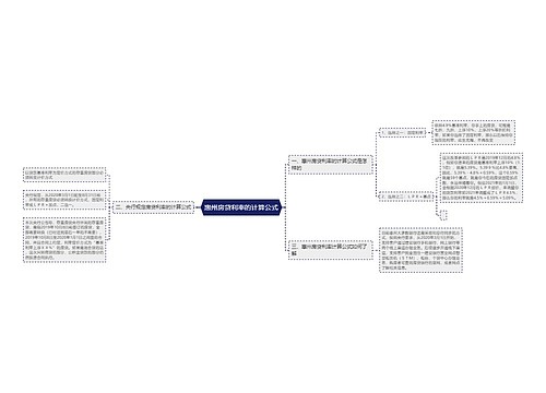 惠州房贷利率的计算公式
