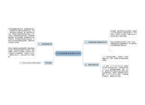 交契税需要准备哪些材料