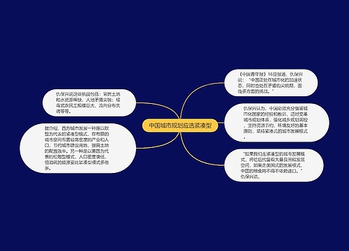 中国城市规划应选紧凑型