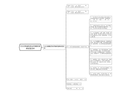 2022房屋租赁合同模板简单版是怎样