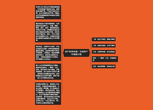 房产投资有道：五类房产升值能力差