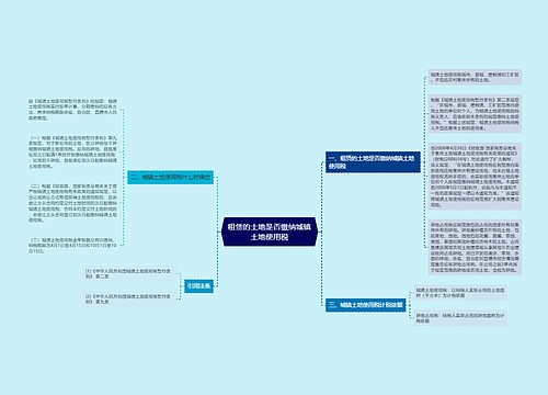 租赁的土地是否缴纳城镇土地使用税