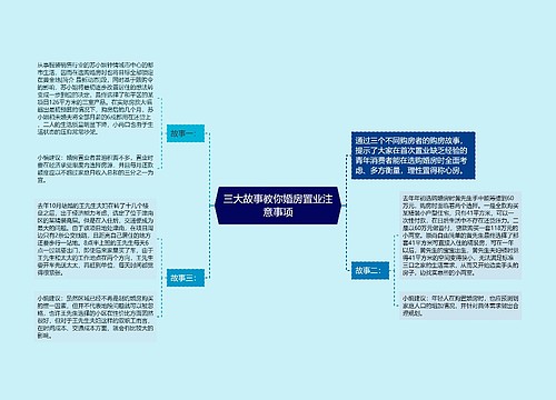 三大故事教你婚房置业注意事项