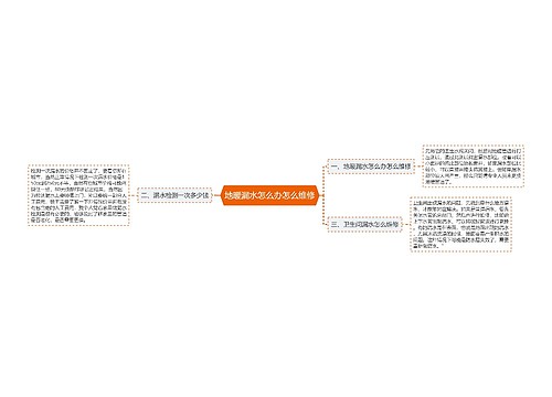 地暖漏水怎么办怎么维修