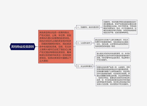 高档物业投资原则