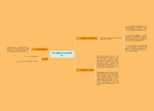 农村宅基地可以抵押贷款吗?