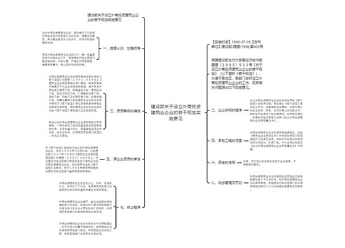 建设部关于设立外商投资建筑业企业的若干规定实施意见