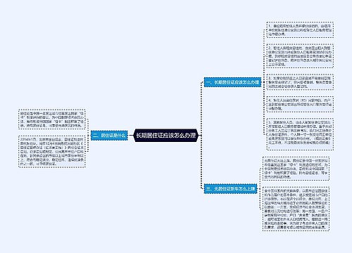 长期居住证应该怎么办理