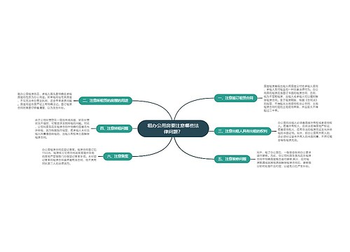 租办公用房要注意哪些法律问题？