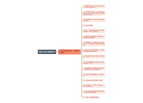 房地产转让管理条列