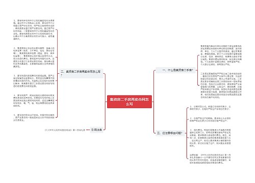 集资房二手房再卖合同怎么写