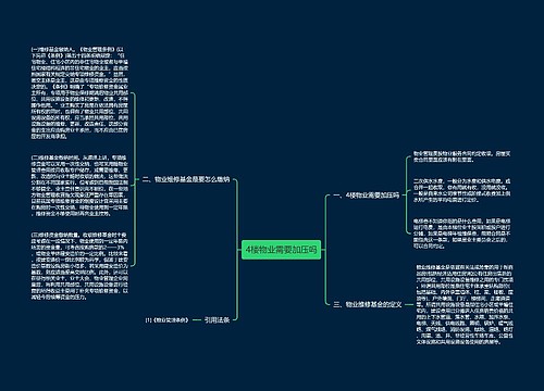 4楼物业需要加压吗