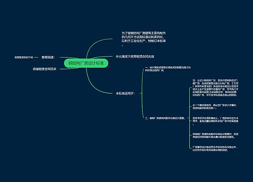 钢结构厂房设计标准