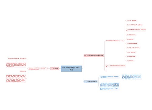 个人所得税纳税项目包括哪些