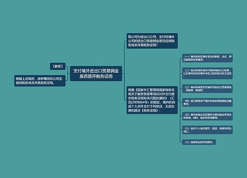 支付境外进出口贸易佣金是否需开税务证明