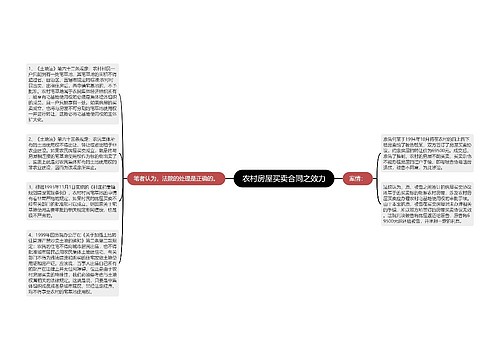 农村房屋买卖合同之效力